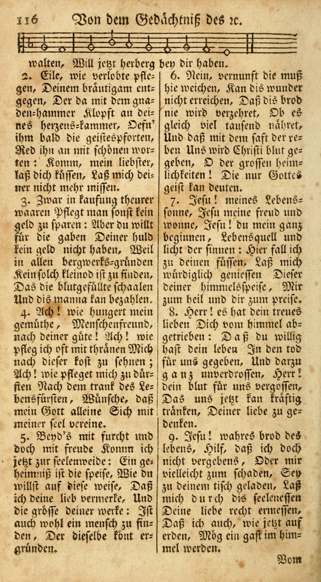 Ein Unpartheyisches Gesang-Buch: enthaltend geistreiche Lieder und Psalmen, zum allgemeinen Gebrauch des wahren Gottesdienstes auf begehren der Brüderschaft der Menoniten Gemeinen...(2nd verb. aufl.) page 188