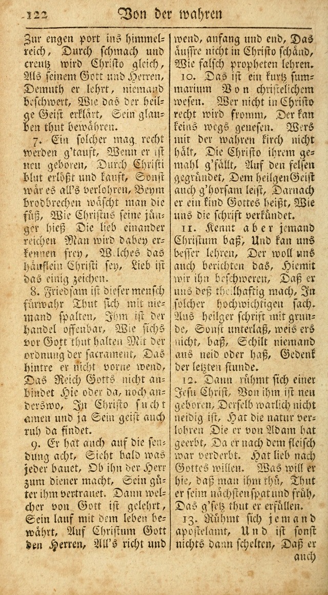 Ein Unpartheyisches Gesang-Buch: enthaltend geistreiche Lieder und Psalmen, zum allgemeinen Gebrauch des wahren Gottesdienstes auf begehren der Brüderschaft der Menoniten Gemeinen...(2nd verb. aufl.) page 194