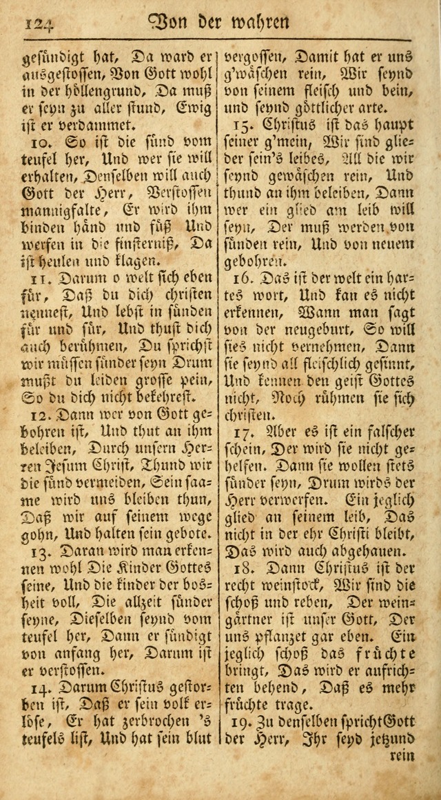 Ein Unpartheyisches Gesang-Buch: enthaltend geistreiche Lieder und Psalmen, zum allgemeinen Gebrauch des wahren Gottesdienstes auf begehren der Brüderschaft der Menoniten Gemeinen...(2nd verb. aufl.) page 196