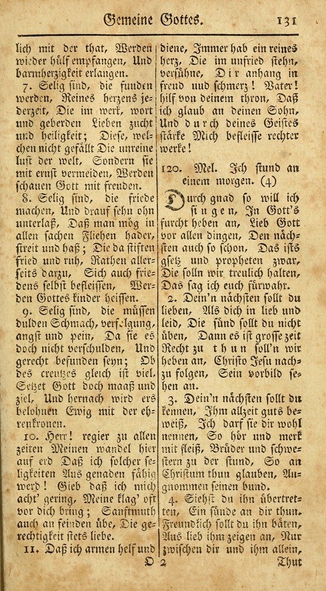 Ein Unpartheyisches Gesang-Buch: enthaltend geistreiche Lieder und Psalmen, zum allgemeinen Gebrauch des wahren Gottesdienstes auf begehren der Brüderschaft der Menoniten Gemeinen...(2nd verb. aufl.) page 203