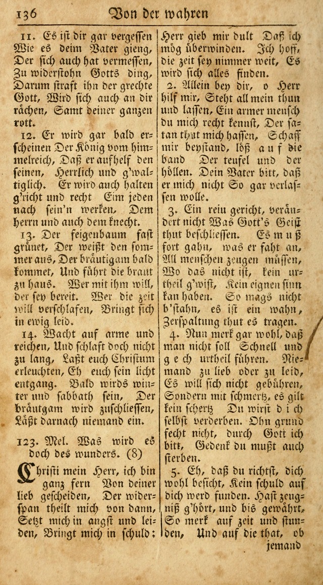 Ein Unpartheyisches Gesang-Buch: enthaltend geistreiche Lieder und Psalmen, zum allgemeinen Gebrauch des wahren Gottesdienstes auf begehren der Brüderschaft der Menoniten Gemeinen...(2nd verb. aufl.) page 208