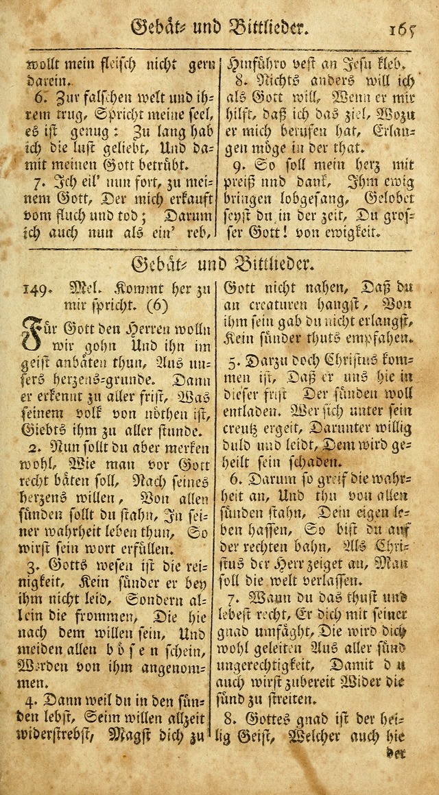 Ein Unpartheyisches Gesang-Buch: enthaltend geistreiche Lieder und Psalmen, zum allgemeinen Gebrauch des wahren Gottesdienstes auf begehren der Brüderschaft der Menoniten Gemeinen...(2nd verb. aufl.) page 237