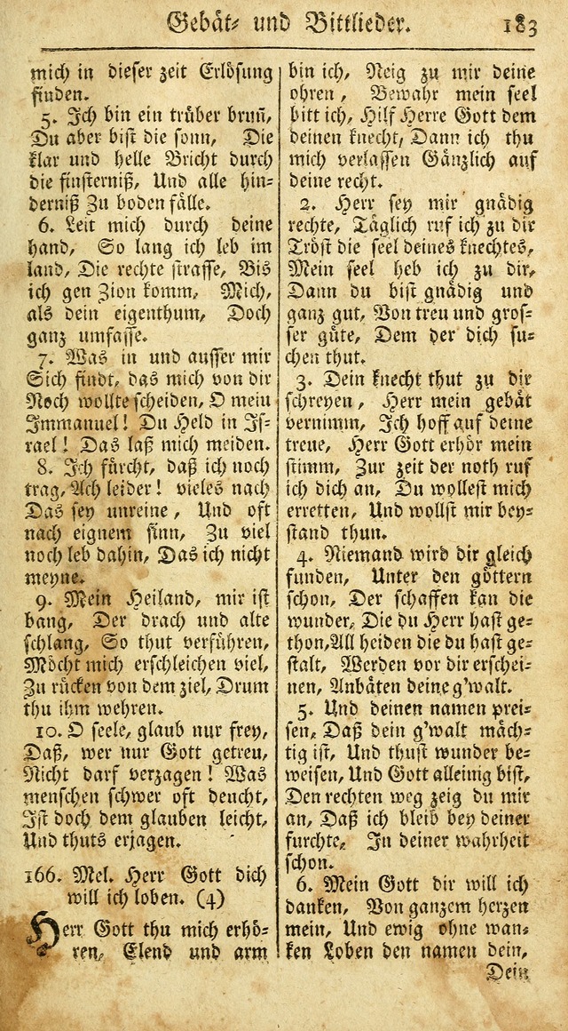 Ein Unpartheyisches Gesang-Buch: enthaltend geistreiche Lieder und Psalmen, zum allgemeinen Gebrauch des wahren Gottesdienstes auf begehren der Brüderschaft der Menoniten Gemeinen...(2nd verb. aufl.) page 255