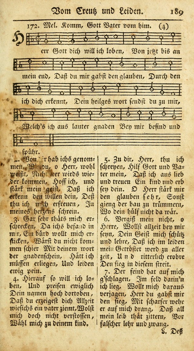 Ein Unpartheyisches Gesang-Buch: enthaltend geistreiche Lieder und Psalmen, zum allgemeinen Gebrauch des wahren Gottesdienstes auf begehren der Brüderschaft der Menoniten Gemeinen...(2nd verb. aufl.) page 261