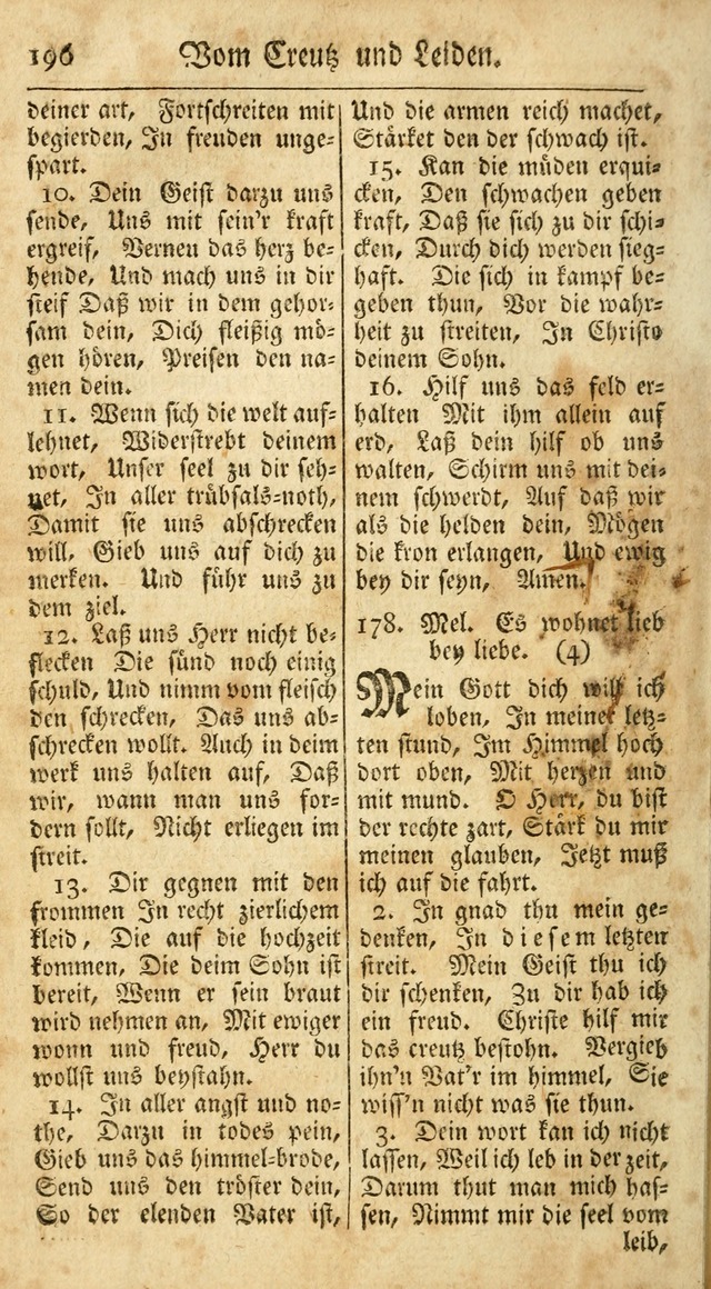 Ein Unpartheyisches Gesang-Buch: enthaltend geistreiche Lieder und Psalmen, zum allgemeinen Gebrauch des wahren Gottesdienstes auf begehren der Brüderschaft der Menoniten Gemeinen...(2nd verb. aufl.) page 268