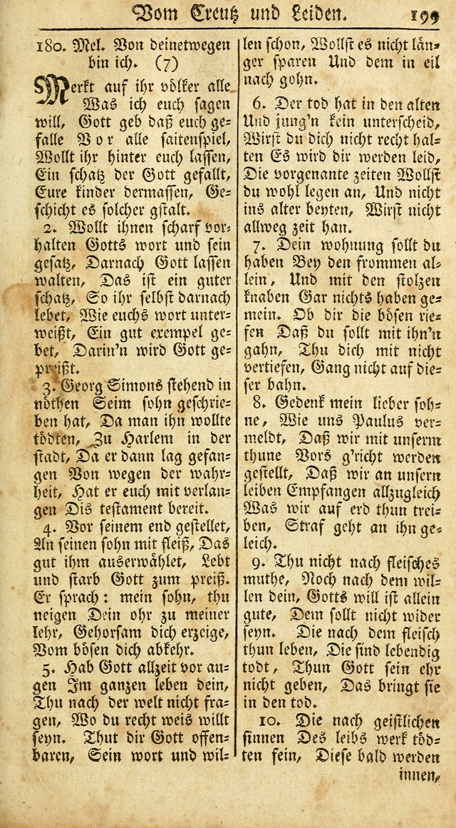 Ein Unpartheyisches Gesang-Buch: enthaltend geistreiche Lieder und Psalmen, zum allgemeinen Gebrauch des wahren Gottesdienstes auf begehren der Brüderschaft der Menoniten Gemeinen...(2nd verb. aufl.) page 271