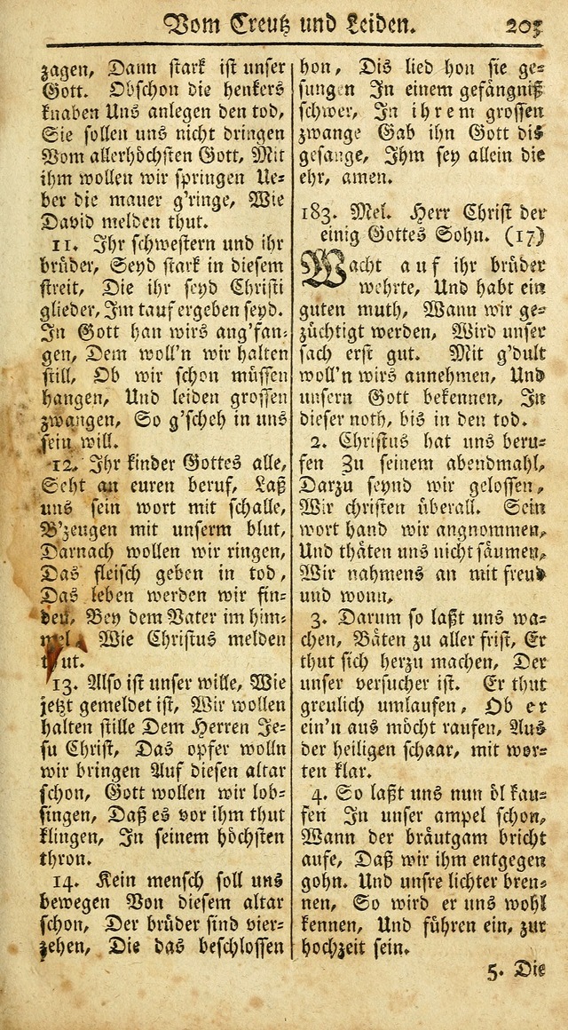 Ein Unpartheyisches Gesang-Buch: enthaltend geistreiche Lieder und Psalmen, zum allgemeinen Gebrauch des wahren Gottesdienstes auf begehren der Brüderschaft der Menoniten Gemeinen...(2nd verb. aufl.) page 275