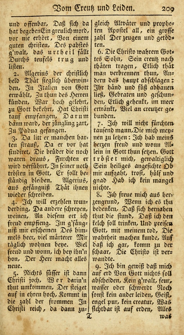 Ein Unpartheyisches Gesang-Buch: enthaltend geistreiche Lieder und Psalmen, zum allgemeinen Gebrauch des wahren Gottesdienstes auf begehren der Brüderschaft der Menoniten Gemeinen...(2nd verb. aufl.) page 281