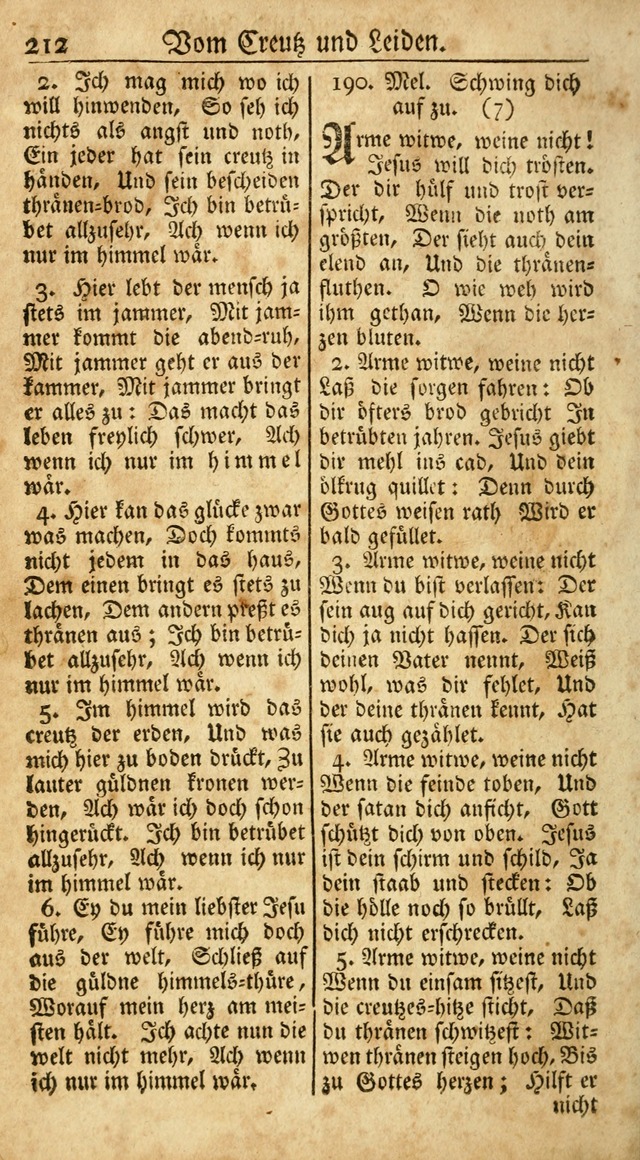 Ein Unpartheyisches Gesang-Buch: enthaltend geistreiche Lieder und Psalmen, zum allgemeinen Gebrauch des wahren Gottesdienstes auf begehren der Brüderschaft der Menoniten Gemeinen...(2nd verb. aufl.) page 284