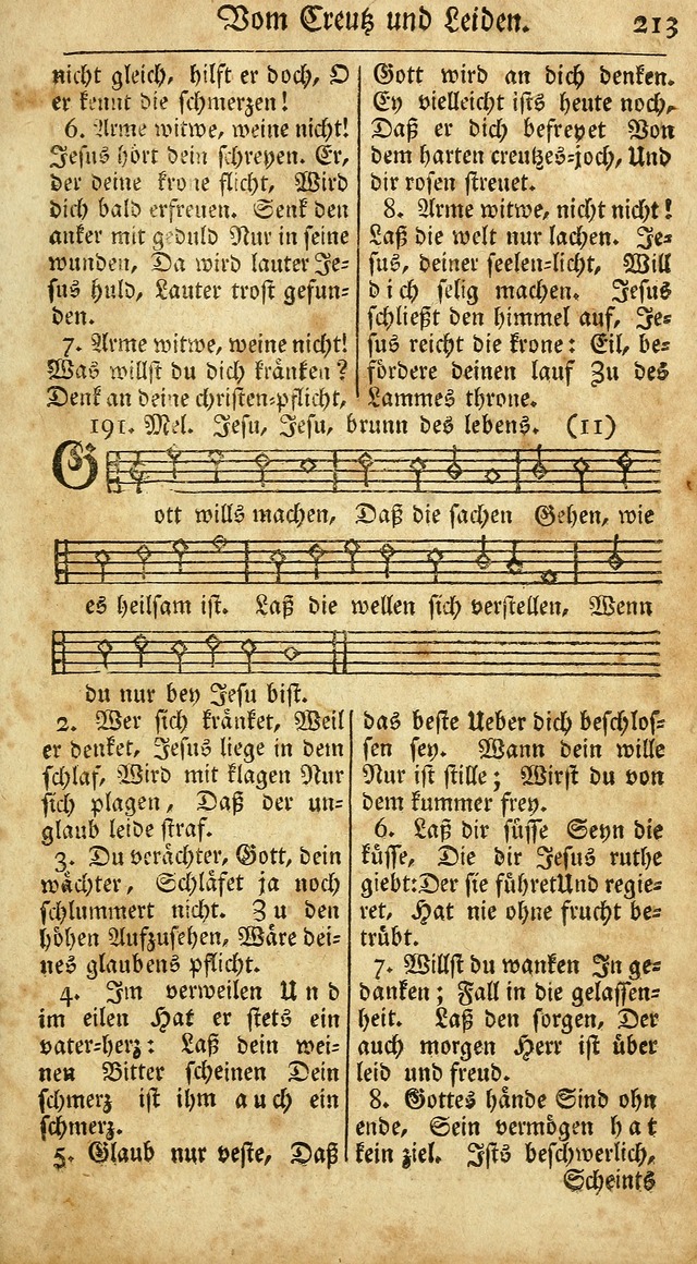 Ein Unpartheyisches Gesang-Buch: enthaltend geistreiche Lieder und Psalmen, zum allgemeinen Gebrauch des wahren Gottesdienstes auf begehren der Brüderschaft der Menoniten Gemeinen...(2nd verb. aufl.) page 285