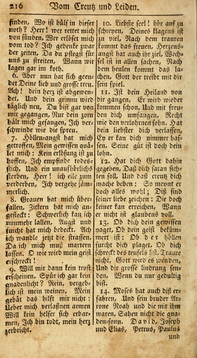 Ein Unpartheyisches Gesang-Buch: enthaltend geistreiche Lieder und Psalmen, zum allgemeinen Gebrauch des wahren Gottesdienstes auf begehren der Brüderschaft der Menoniten Gemeinen...(2nd verb. aufl.) page 288