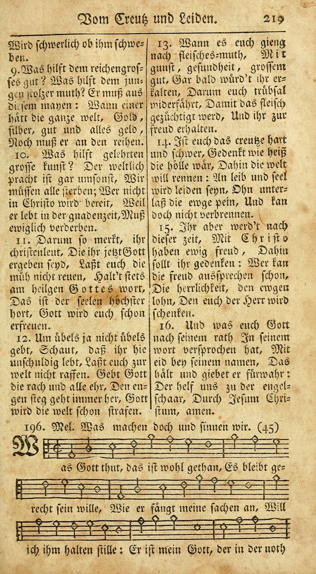 Ein Unpartheyisches Gesang-Buch: enthaltend geistreiche Lieder und Psalmen, zum allgemeinen Gebrauch des wahren Gottesdienstes auf begehren der Brüderschaft der Menoniten Gemeinen...(2nd verb. aufl.) page 291