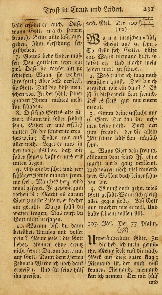 Ein Unpartheyisches Gesang-Buch: enthaltend geistreiche Lieder und Psalmen, zum allgemeinen Gebrauch des wahren Gottesdienstes auf begehren der Brüderschaft der Menoniten Gemeinen...(2nd verb. aufl.) page 299