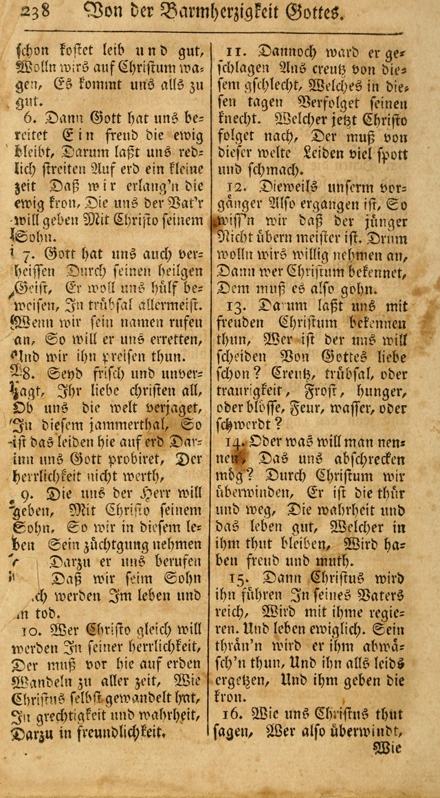 Ein Unpartheyisches Gesang-Buch: enthaltend geistreiche Lieder und Psalmen, zum allgemeinen Gebrauch des wahren Gottesdienstes auf begehren der Brüderschaft der Menoniten Gemeinen...(2nd verb. aufl.) page 308