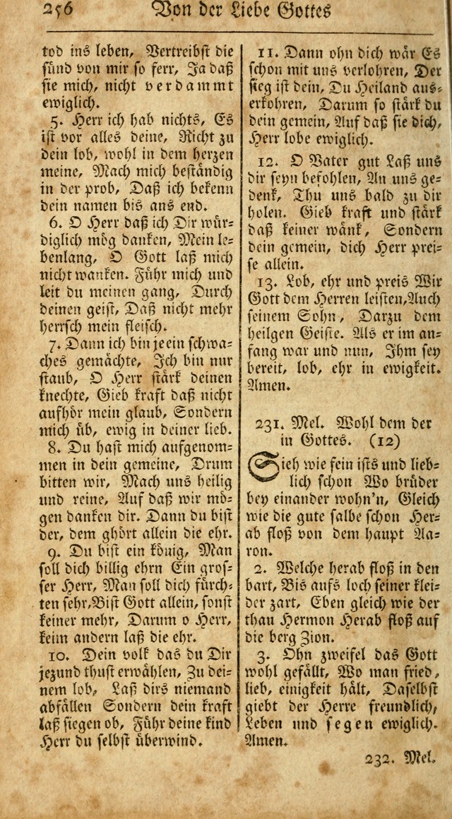 Ein Unpartheyisches Gesang-Buch: enthaltend geistreiche Lieder und Psalmen, zum allgemeinen Gebrauch des wahren Gottesdienstes auf begehren der Brüderschaft der Menoniten Gemeinen...(2nd verb. aufl.) page 324