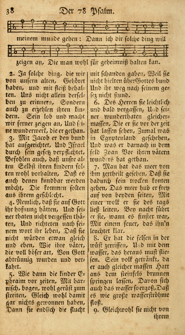 Ein Unpartheyisches Gesang-Buch: enthaltend geistreiche Lieder und Psalmen, zum allgemeinen Gebrauch des wahren Gottesdienstes auf begehren der Brüderschaft der Menoniten Gemeinen...(2nd verb. aufl.) page 36