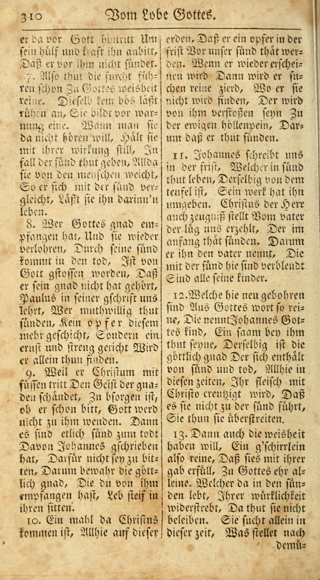 Ein Unpartheyisches Gesang-Buch: enthaltend geistreiche Lieder und Psalmen, zum allgemeinen Gebrauch des wahren Gottesdienstes auf begehren der Brüderschaft der Menoniten Gemeinen...(2nd verb. aufl.) page 378