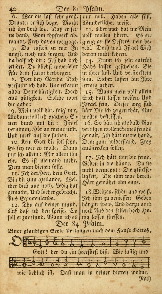 Ein Unpartheyisches Gesang-Buch: enthaltend geistreiche Lieder und Psalmen, zum allgemeinen Gebrauch des wahren Gottesdienstes auf begehren der Brüderschaft der Menoniten Gemeinen...(2nd verb. aufl.) page 38