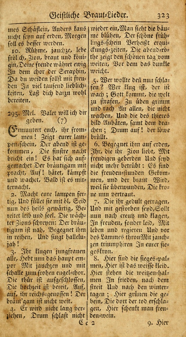 Ein Unpartheyisches Gesang-Buch: enthaltend geistreiche Lieder und Psalmen, zum allgemeinen Gebrauch des wahren Gottesdienstes auf begehren der Brüderschaft der Menoniten Gemeinen...(2nd verb. aufl.) page 391