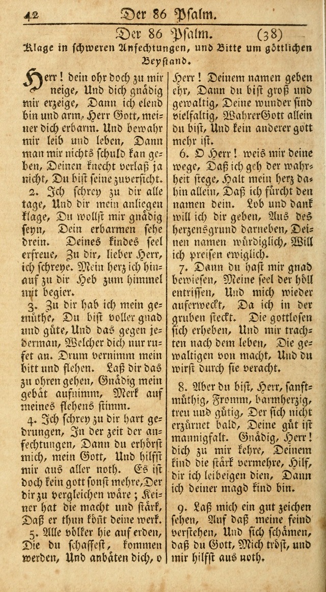 Ein Unpartheyisches Gesang-Buch: enthaltend geistreiche Lieder und Psalmen, zum allgemeinen Gebrauch des wahren Gottesdienstes auf begehren der Brüderschaft der Menoniten Gemeinen...(2nd verb. aufl.) page 40