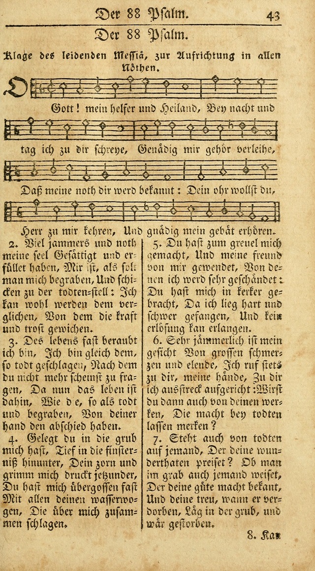 Ein Unpartheyisches Gesang-Buch: enthaltend geistreiche Lieder und Psalmen, zum allgemeinen Gebrauch des wahren Gottesdienstes auf begehren der Brüderschaft der Menoniten Gemeinen...(2nd verb. aufl.) page 41