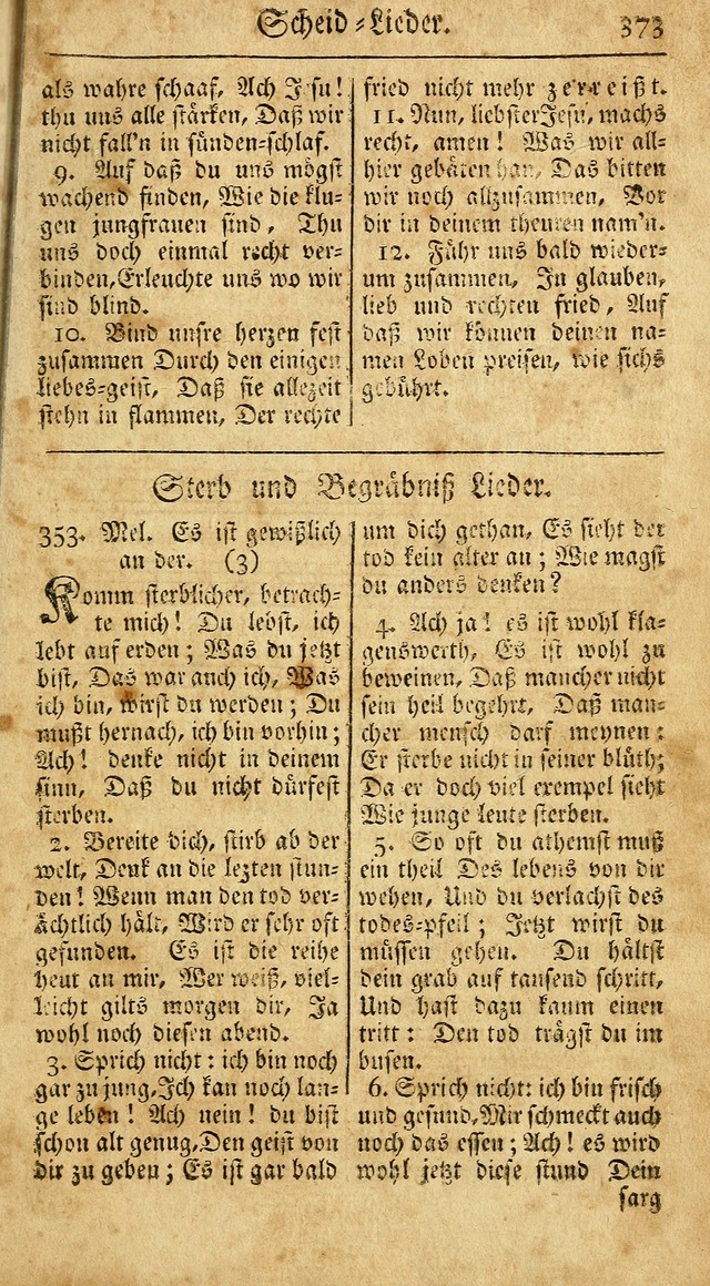 Ein Unpartheyisches Gesang-Buch: enthaltend geistreiche Lieder und Psalmen, zum allgemeinen Gebrauch des wahren Gottesdienstes auf begehren der Brüderschaft der Menoniten Gemeinen...(2nd verb. aufl.) page 441