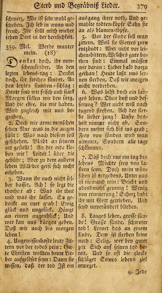 Ein Unpartheyisches Gesang-Buch: enthaltend geistreiche Lieder und Psalmen, zum allgemeinen Gebrauch des wahren Gottesdienstes auf begehren der Brüderschaft der Menoniten Gemeinen...(2nd verb. aufl.) page 447