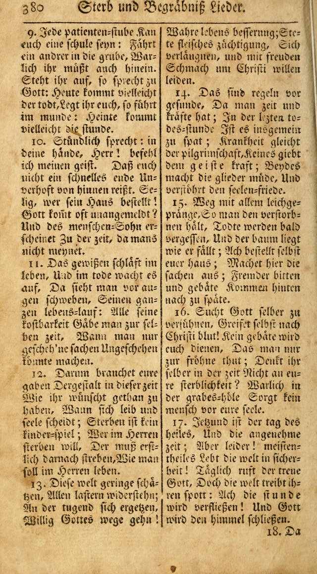 Ein Unpartheyisches Gesang-Buch: enthaltend geistreiche Lieder und Psalmen, zum allgemeinen Gebrauch des wahren Gottesdienstes auf begehren der Brüderschaft der Menoniten Gemeinen...(2nd verb. aufl.) page 448