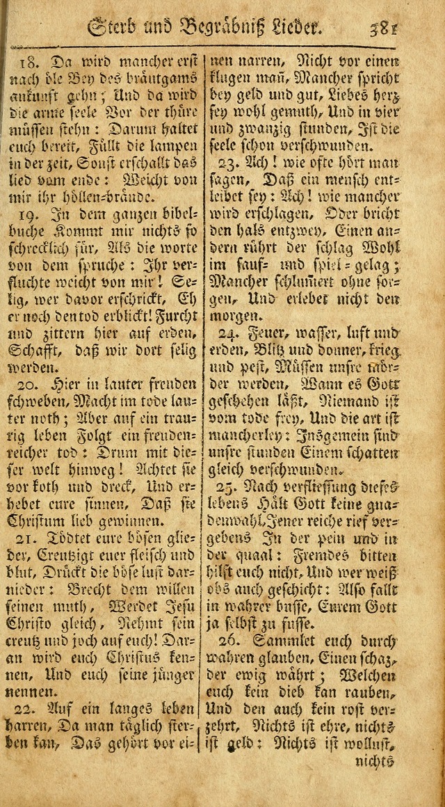 Ein Unpartheyisches Gesang-Buch: enthaltend geistreiche Lieder und Psalmen, zum allgemeinen Gebrauch des wahren Gottesdienstes auf begehren der Brüderschaft der Menoniten Gemeinen...(2nd verb. aufl.) page 449