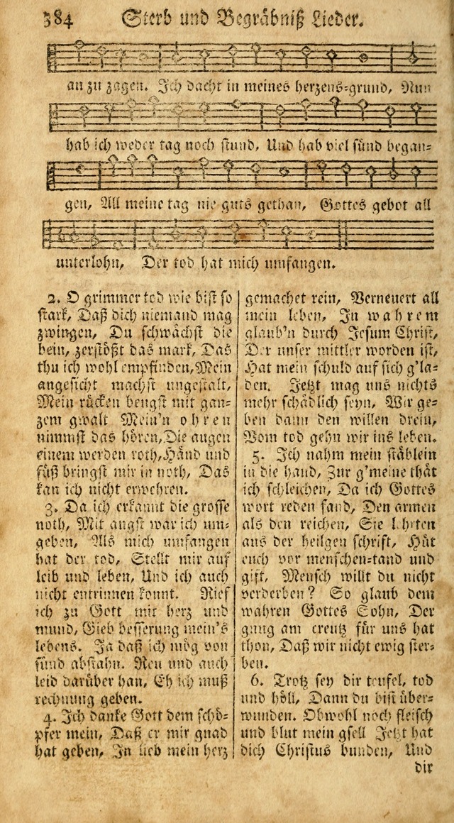 Ein Unpartheyisches Gesang-Buch: enthaltend geistreiche Lieder und Psalmen, zum allgemeinen Gebrauch des wahren Gottesdienstes auf begehren der Brüderschaft der Menoniten Gemeinen...(2nd verb. aufl.) page 452