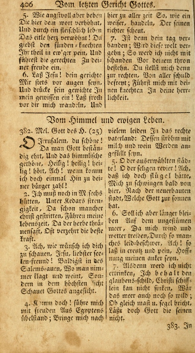 Ein Unpartheyisches Gesang-Buch: enthaltend geistreiche Lieder und Psalmen, zum allgemeinen Gebrauch des wahren Gottesdienstes auf begehren der Brüderschaft der Menoniten Gemeinen...(2nd verb. aufl.) page 474