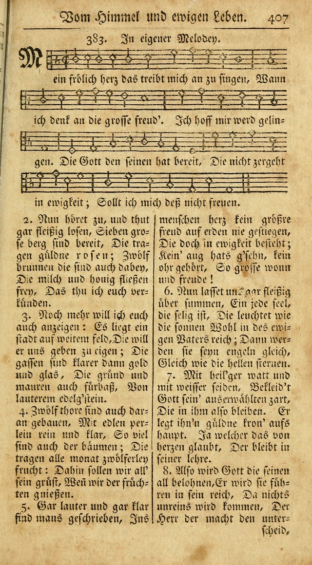 Ein Unpartheyisches Gesang-Buch: enthaltend geistreiche Lieder und Psalmen, zum allgemeinen Gebrauch des wahren Gottesdienstes auf begehren der Brüderschaft der Menoniten Gemeinen...(2nd verb. aufl.) page 475