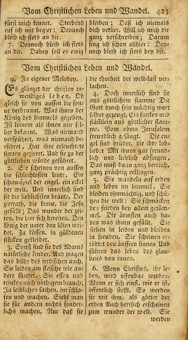 Ein Unpartheyisches Gesang-Buch: enthaltend geistreiche Lieder und Psalmen, zum allgemeinen Gebrauch des wahren Gottesdienstes auf begehren der Brüderschaft der Menoniten Gemeinen...(2nd verb. aufl.) page 491