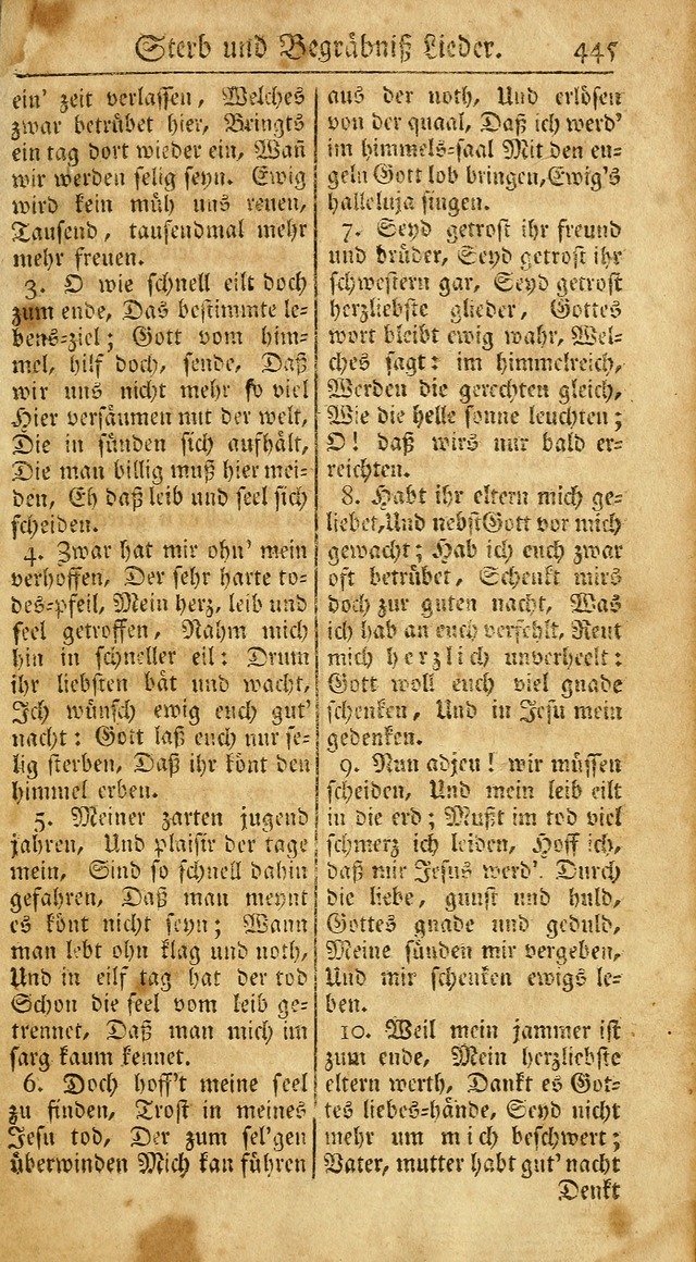 Ein Unpartheyisches Gesang-Buch: enthaltend geistreiche Lieder und Psalmen, zum allgemeinen Gebrauch des wahren Gottesdienstes auf begehren der Brüderschaft der Menoniten Gemeinen...(2nd verb. aufl.) page 513