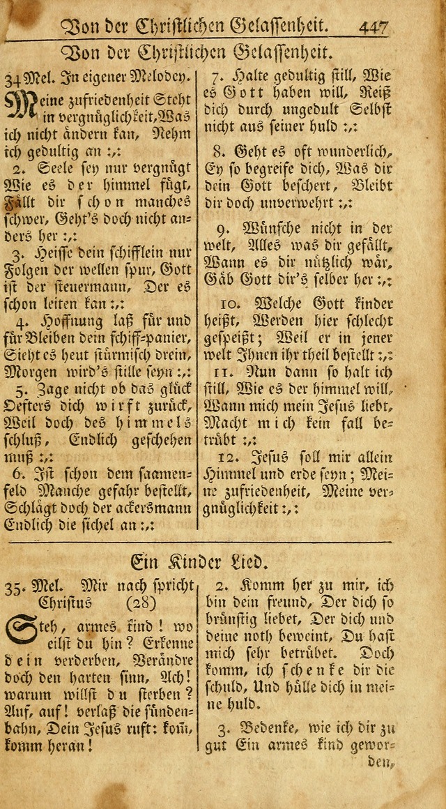 Ein Unpartheyisches Gesang-Buch: enthaltend geistreiche Lieder und Psalmen, zum allgemeinen Gebrauch des wahren Gottesdienstes auf begehren der Brüderschaft der Menoniten Gemeinen...(2nd verb. aufl.) page 515