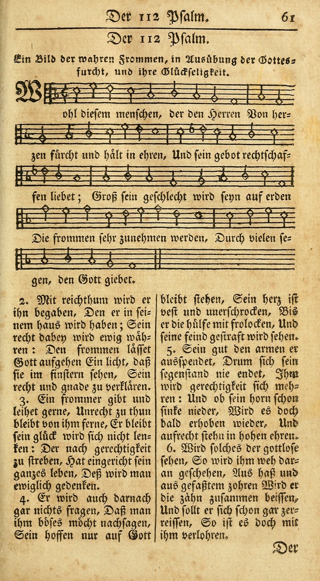 Ein Unpartheyisches Gesang-Buch: enthaltend geistreiche Lieder und Psalmen, zum allgemeinen Gebrauch des wahren Gottesdienstes auf begehren der Brüderschaft der Menoniten Gemeinen...(2nd verb. aufl.) page 59