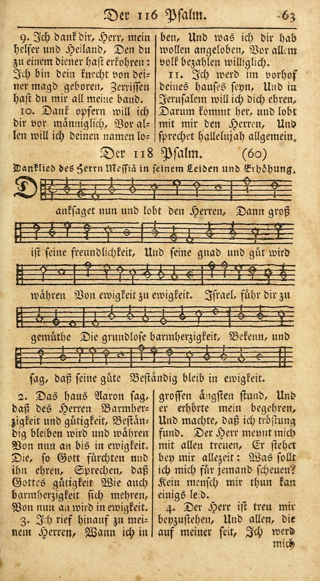 Ein Unpartheyisches Gesang-Buch: enthaltend geistreiche Lieder und Psalmen, zum allgemeinen Gebrauch des wahren Gottesdienstes auf begehren der Brüderschaft der Menoniten Gemeinen...(2nd verb. aufl.) page 61