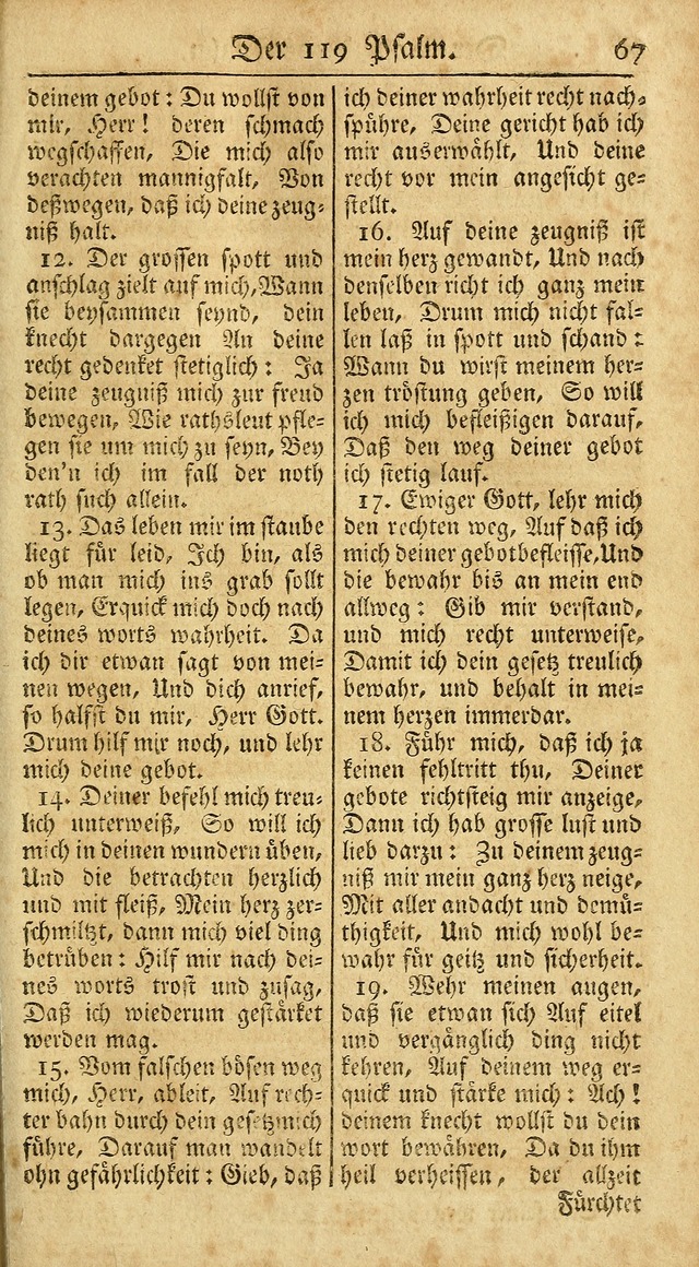 Ein Unpartheyisches Gesang-Buch: enthaltend geistreiche Lieder und Psalmen, zum allgemeinen Gebrauch des wahren Gottesdienstes auf begehren der Brüderschaft der Menoniten Gemeinen...(2nd verb. aufl.) page 65