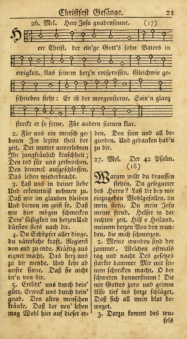 Ein Unpartheyisches Gesang-Buch: enthaltend geistreiche Lieder und Psalmen, zum allgemeinen Gebrauch des wahren Gottesdienstes auf begehren der Brüderschaft der Menoniten Gemeinen...(2nd verb. aufl.) page 97