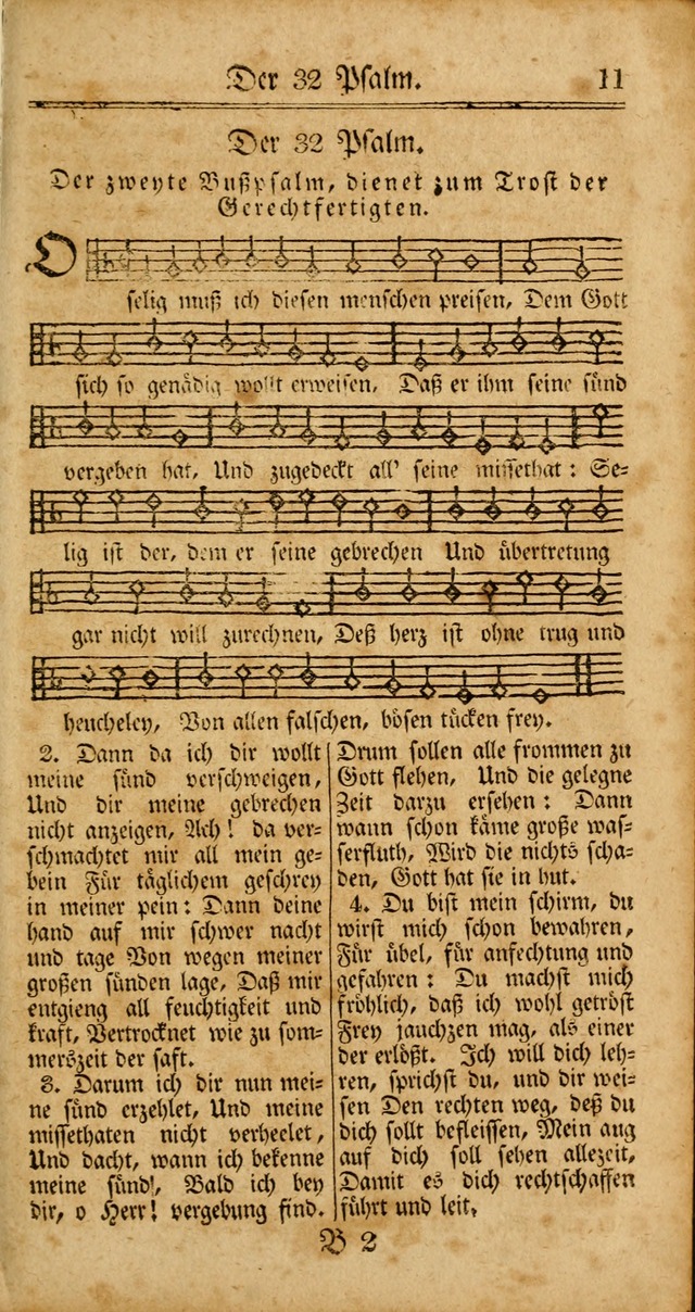 Unpartheyisches Gesang-Buch: enhaltend Geistrieche Lieder und Psalmen, zum allgemeinen Gebrauch des wahren Gottesdienstes (3rd aufl.) page 11