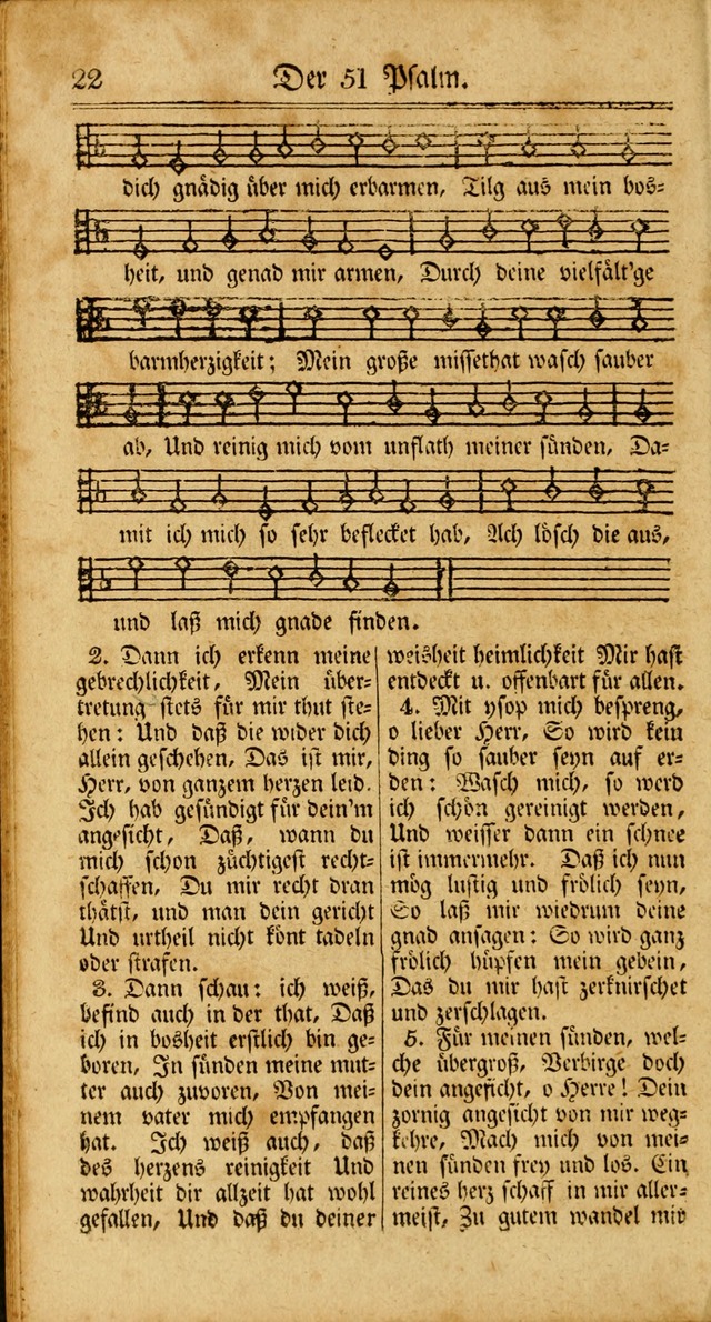 Unpartheyisches Gesang-Buch: enhaltend Geistrieche Lieder und Psalmen, zum allgemeinen Gebrauch des wahren Gottesdienstes (3rd aufl.) page 22