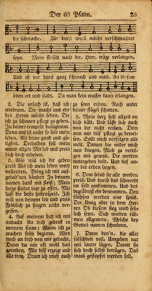 Unpartheyisches Gesang-Buch: enhaltend Geistrieche Lieder und Psalmen, zum allgemeinen Gebrauch des wahren Gottesdienstes (3rd aufl.) page 25