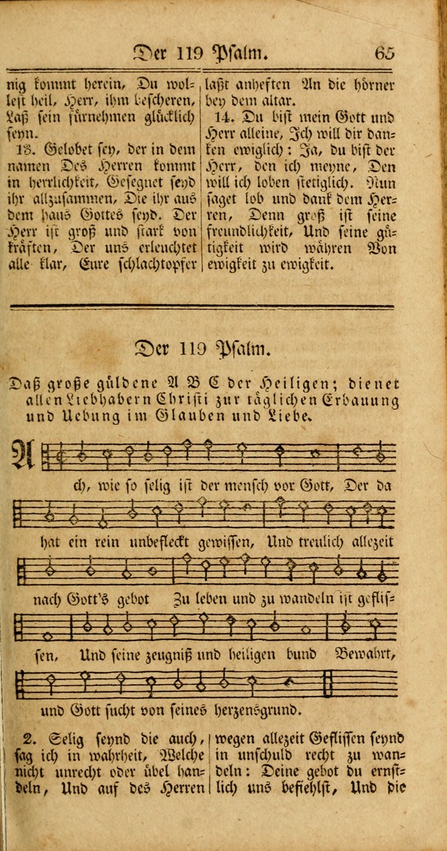 Unpartheyisches Gesang-Buch: enhaltend Geistrieche Lieder und Psalmen, zum allgemeinen Gebrauch des wahren Gottesdienstes (3rd aufl.) page 65