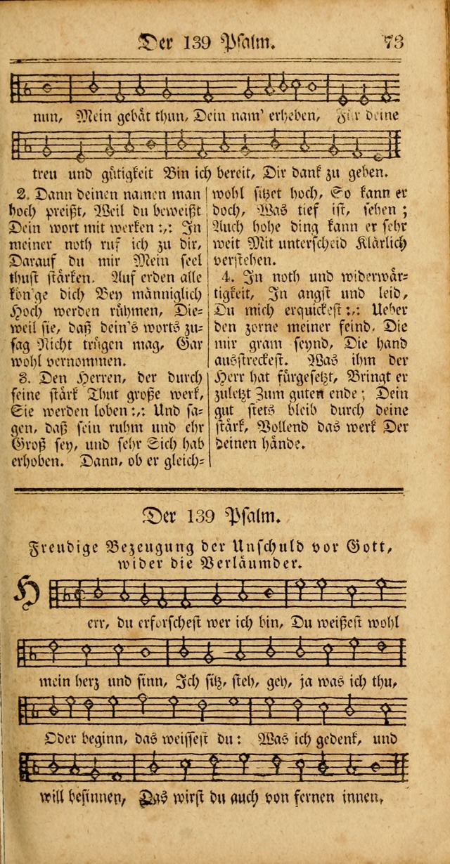 Unpartheyisches Gesang-Buch: enhaltend Geistrieche Lieder und Psalmen, zum allgemeinen Gebrauch des wahren Gottesdienstes (3rd aufl.) page 73