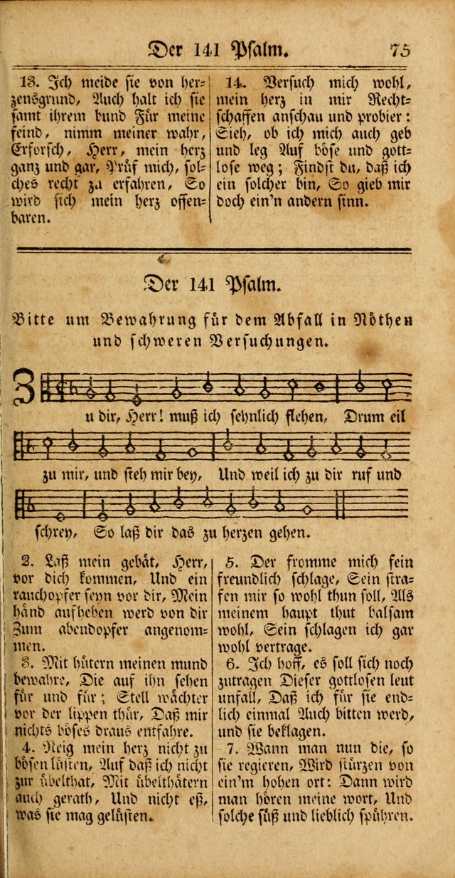 Unpartheyisches Gesang-Buch: enhaltend Geistrieche Lieder und Psalmen, zum allgemeinen Gebrauch des wahren Gottesdienstes (3rd aufl.) page 75