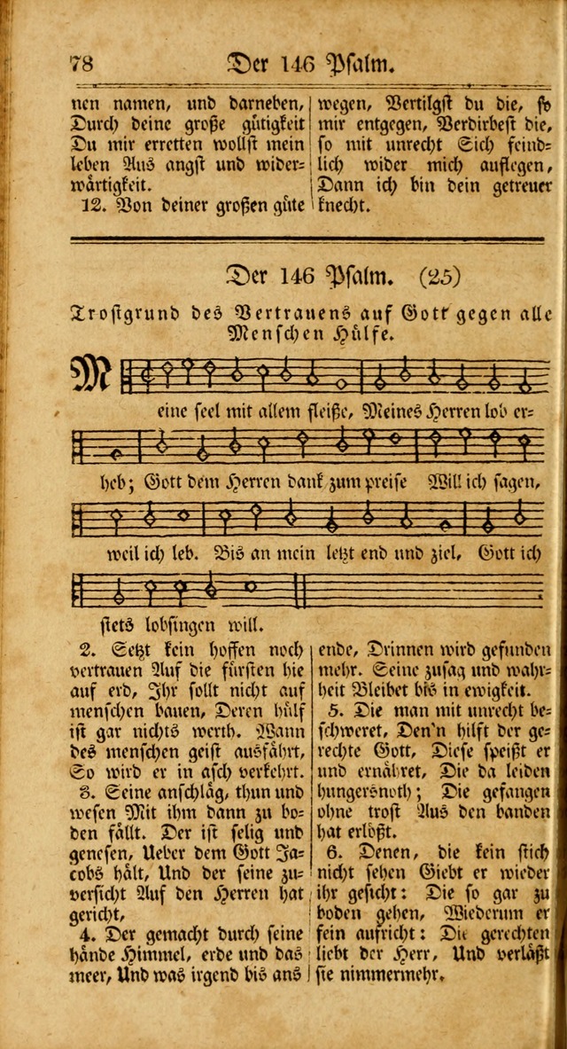 Unpartheyisches Gesang-Buch: enhaltend Geistrieche Lieder und Psalmen, zum allgemeinen Gebrauch des wahren Gottesdienstes (3rd aufl.) page 78