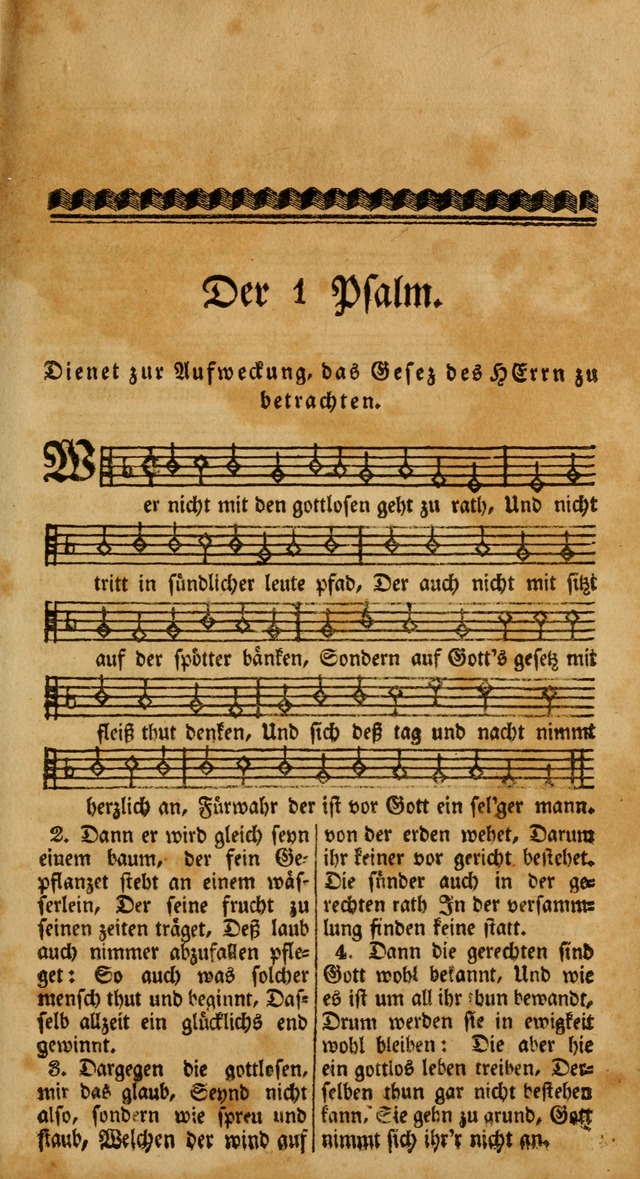 Unpartheyisches Gesang-Buch: enhaltend Geistrieche Lieder und Psalmen, zum allgemeinen Gebrauch des wahren Gottesdienstes (4th verb. Aufl., mit einem Anhang) page 1