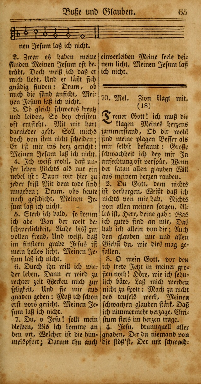 Unpartheyisches Gesang-Buch: enhaltend Geistrieche Lieder und Psalmen, zum allgemeinen Gebrauch des wahren Gottesdienstes (4th verb. Aufl., mit einem Anhang) page 145