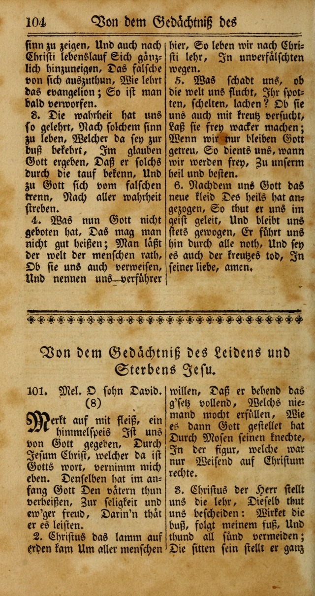 Unpartheyisches Gesang-Buch: enhaltend Geistrieche Lieder und Psalmen, zum allgemeinen Gebrauch des wahren Gottesdienstes (4th verb. Aufl., mit einem Anhang) page 184