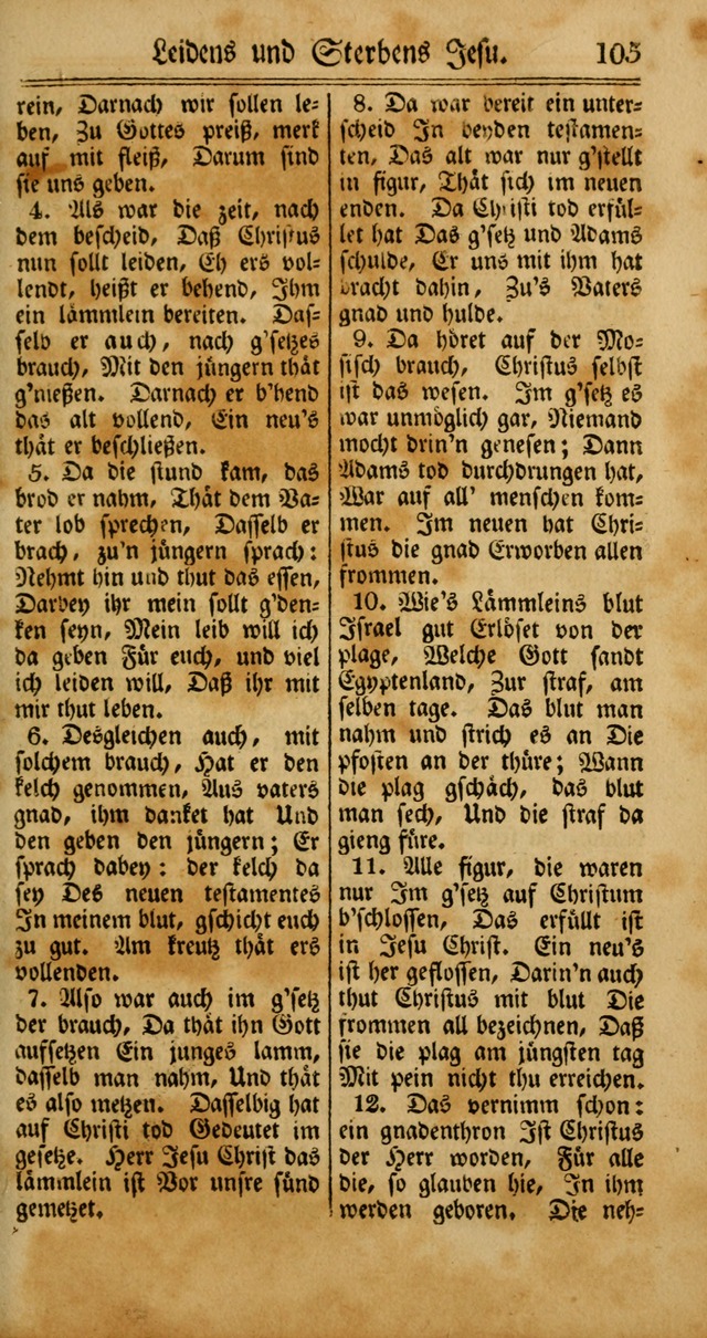 Unpartheyisches Gesang-Buch: enhaltend Geistrieche Lieder und Psalmen, zum allgemeinen Gebrauch des wahren Gottesdienstes (4th verb. Aufl., mit einem Anhang) page 185